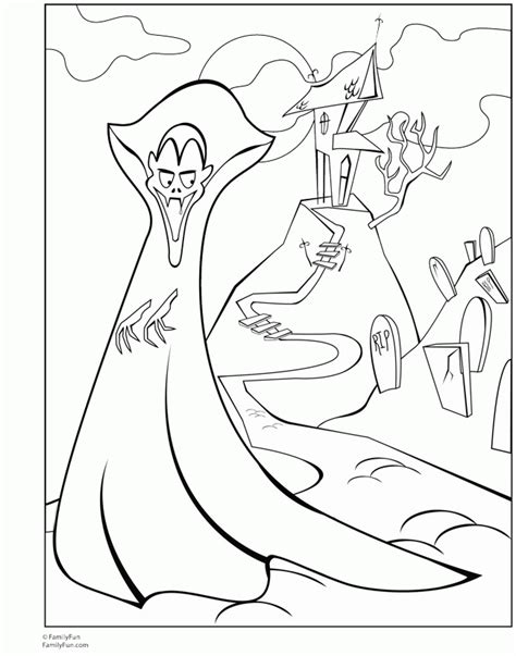 Vampire Coloring Pages Coloring Home