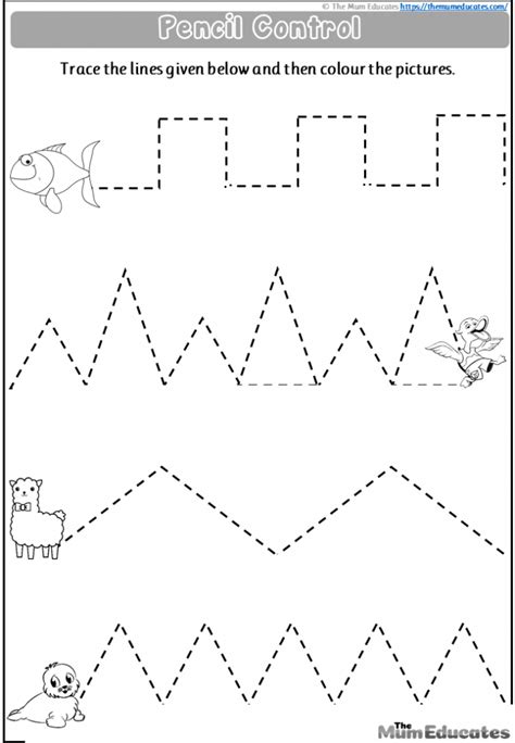 Free Printable Pencil Control Worksheets