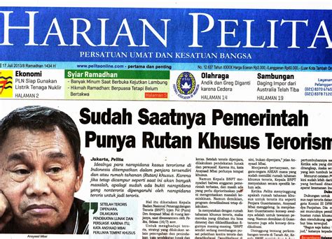 Koran Harian Pelita Kreatif Media Nusantara Pasang Iklan