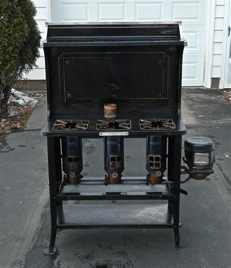 New Perfection 78 3 Burner Black Cook Stove Antique Kerosene
