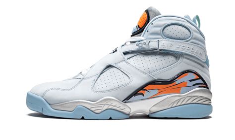 Air Jordan 8 Viii Retro Whiteorange Blaze Silver Stealth Trainer