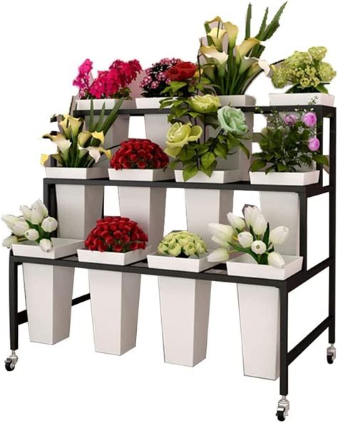 Gzhenh Flower Stand Flower Shop Display Stand Flower Stand 3 Layer