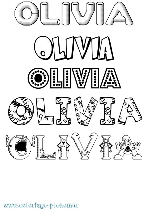 Coloriage Du Prénom Olivia à Imprimer Ou Télécharger Facilement