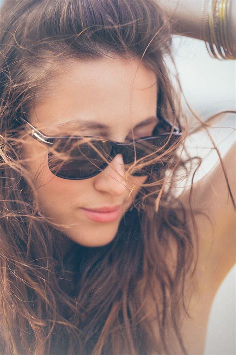 portrait of a woman with sunglasses by stocksy contributor lumina stocksy
