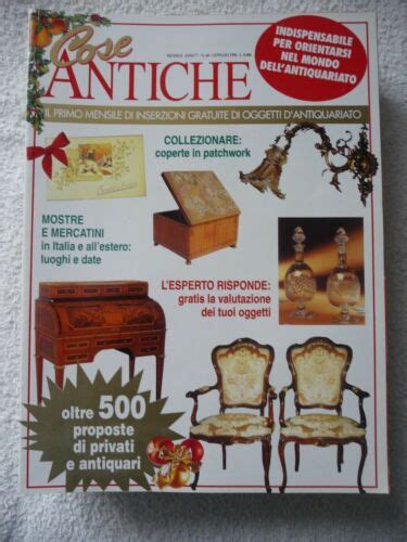 Rivista Cose Antiche Annata 1998 Completa 12 Fascicoli Ebay