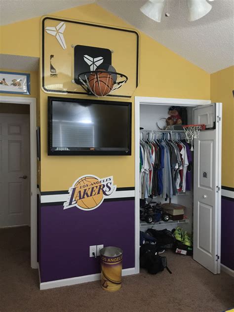 Lakers Room Basketball Room Basketball Themed Bedroom Basketball