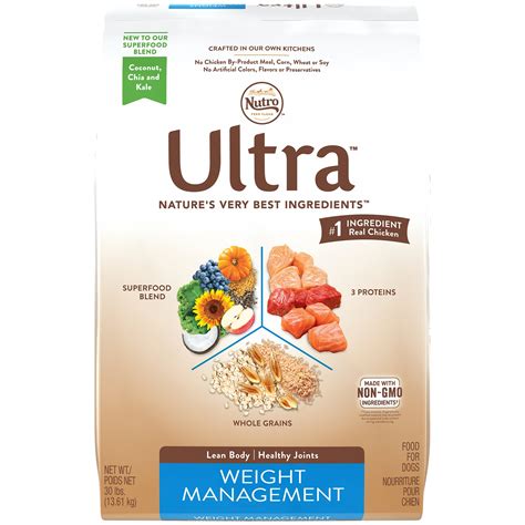 The best weight loss dog food will keep your dog healthy and provide the nutrients it needs. NUTRO ULTRA Weight Management Dry Dog Food (1) 30 Pounds ...