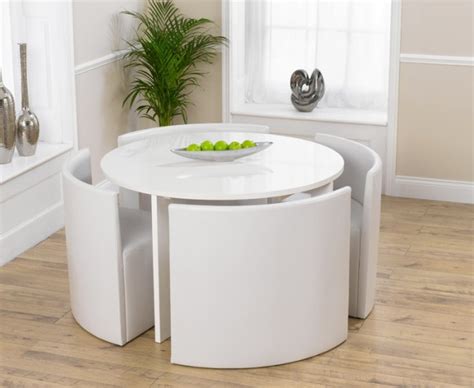 Including four chairs around a sturdy table, the east west furniture boston 5 piece round dining table set with dover wooden seat chairs is the perfect set for every kitchen. Super Smart Space-Saving Table Designs For Every Small Space