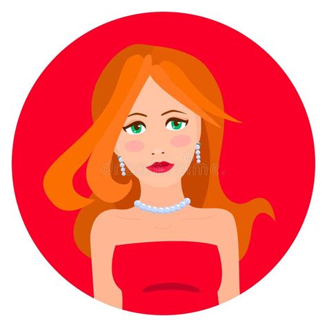Vector Illustration Of Woman In Red Dress Stock Vector Illustration