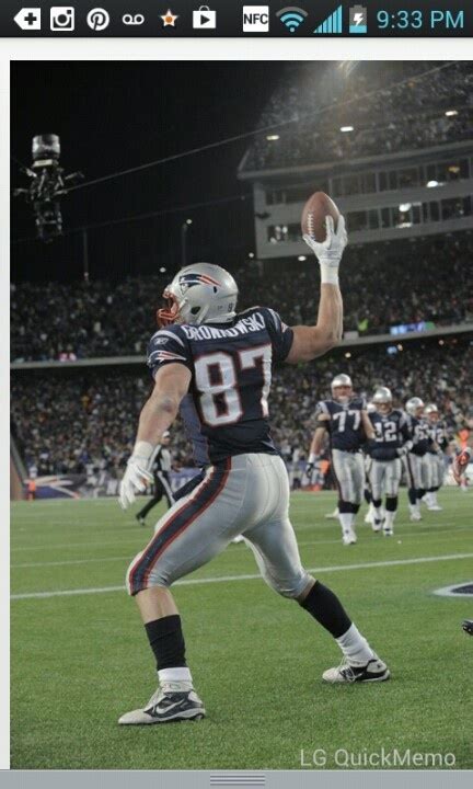 Patriots Te Rob Gronkowski Spikes The Ball With A Following Touchdown