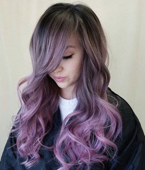This ombre is a unique blend of colors. The Prettiest Pastel Purple Hair Ideas | Pastel purple ...