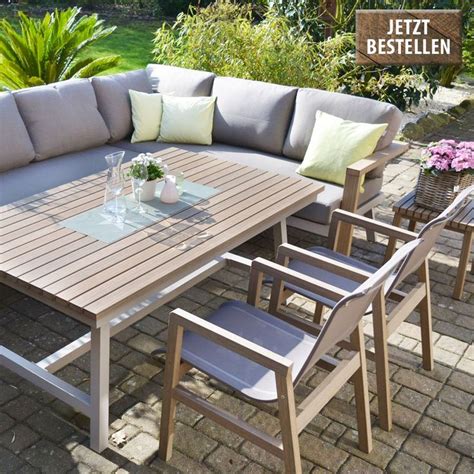 Unsere loungemöbel ermöglichen es dir, deinen sitzbereich im freien nach deinen wünschen zusammenzustellen. Enviro Wood Ecklounge 2 Stühle Tisch Mailand | Loungemöbel ...
