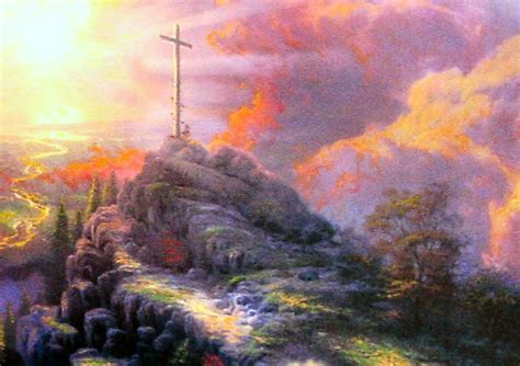 The Cross 12x24 Pp Panoramic Framed Limited Edition Thomas Kinkade