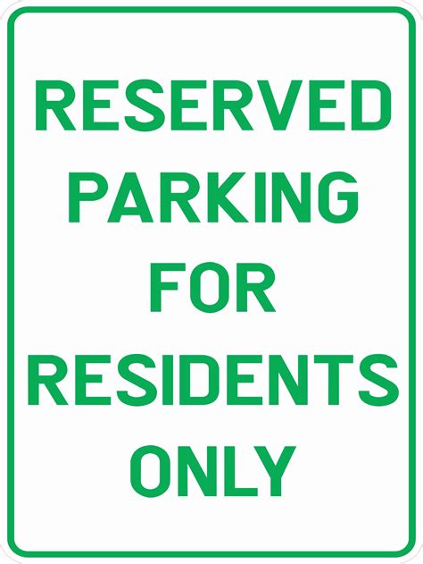 Reserved Parking For Residents Only Buy Now Discount Safety Signs
