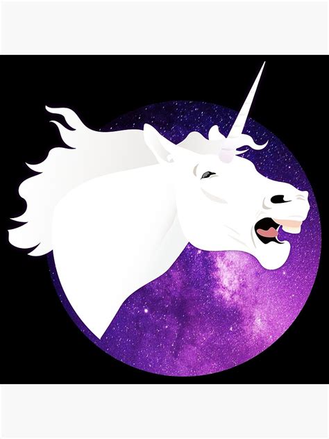 Screaming Unicorn Poster By Showersnack Redbubble