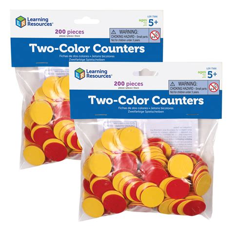Two Color Counters Red And Yellow 200 Per Pack 2