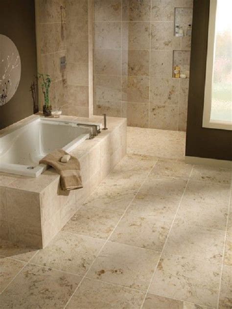 Polished Travertine Tiles Bathroom Home Design Ideas
