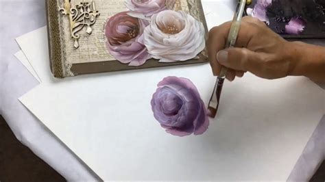 One Stroke Painting Rose In Acrylic Como Pintar Una Rosa Rosas