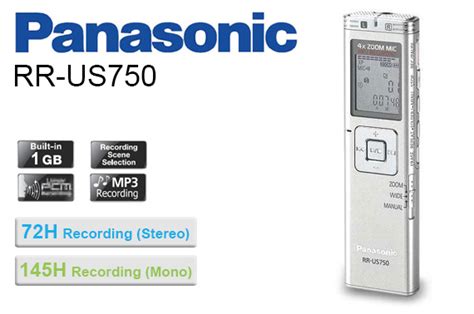 Panasonic 4x Zoom Ic Digital Voice Recorder 1gb Rr Us750