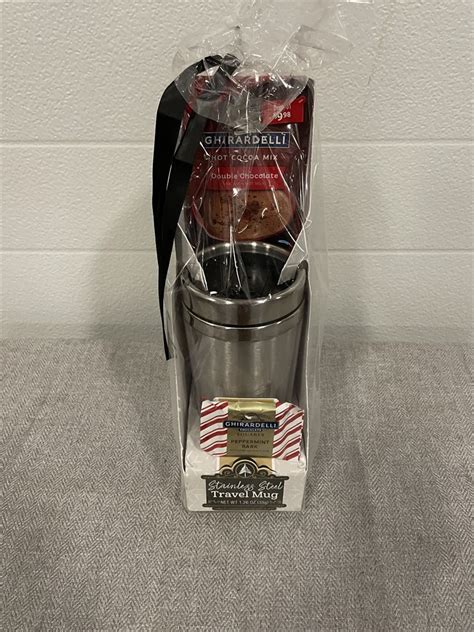 OSSAUCTIONS Ghirardelli Stainless Steel Travel Mug Cocoa Christmas