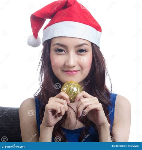 Young Women Wearing Christmas Hats Stock Photos Image 34078683