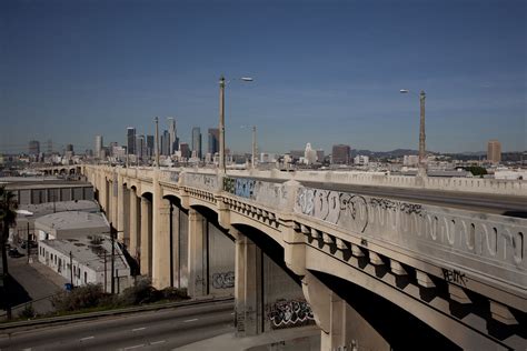 Concrete Bridge East Los Angeles Los Angeles Skyline Los Angeles