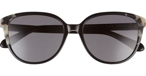 kate spade vienne 54mm polarized cat eye sunglasses in black lyst