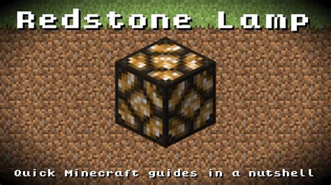 A redstone lamp can be used to produce switchable light. Minecraft - Redstone Lamp! Recipe, Item ID, Information ...