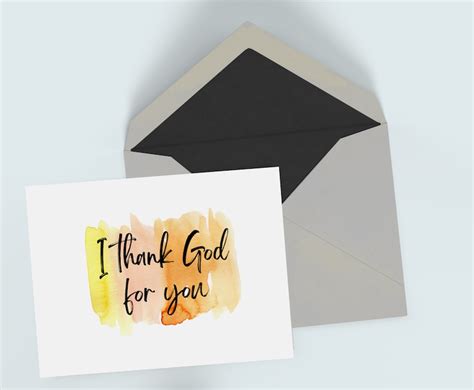Christian Thank You Card Digital Download Religious Instant Etsy
