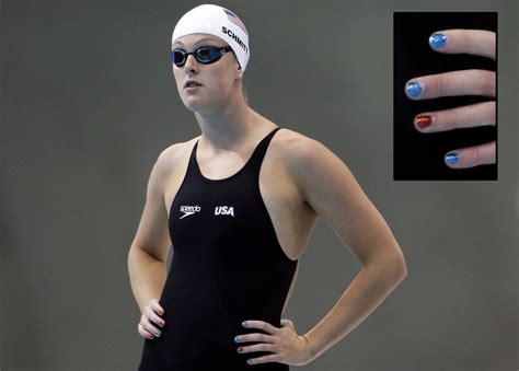 even women of olympic swimming are sporting their nail art in the 2012 london games