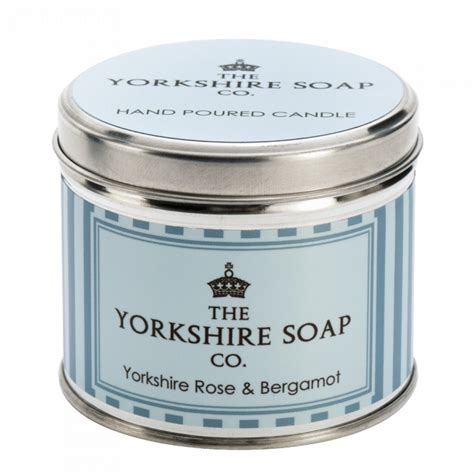 yorkshire rose and bergamot tin candle the yorkshire soap company