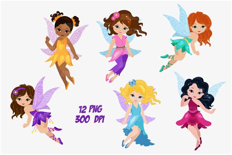 Cute Fairies Fairy Clipart Graphic By Alefclipart · Creative Fabrica