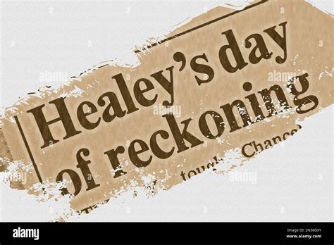 Healey's day of reckoning - news story from 1975 newspaper headline