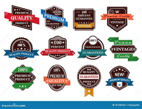 Retro Banners Labels And Stickers Stock Vector Illustration Of