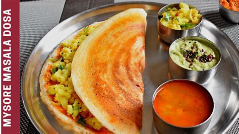 Mysore Masala Dosa Crispy And Tasty South Indian Hotel Style Recipe New Youtube