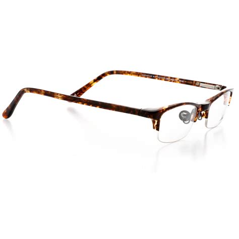 Optical Eyewear Oval Shape Plastic Half Rim Frame Prescription Eyeglasses Rx Black Honey