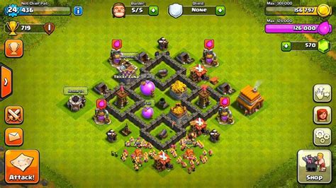 Clash Of Clans Best Town Hall 4 Defense Base Designclash Of Clans