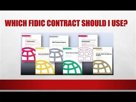Fidic condition of contract for construction: FIDIC Suite of Contracts (Different types of FIDIC ...
