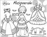 Paper Doll Coloring Printable Dolls Pages Dress Print Kids Fashion Masquerade Pixies Sheets Girls Colouring Color Clothes Adults Beautiful Cute sketch template