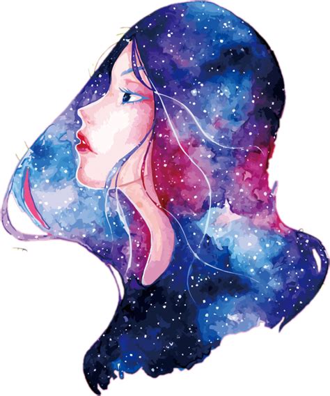galaxy girl outlined glitter girldrawing drawing woman