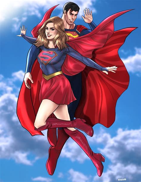 Superman And Supergirl By Richard Baron Reyes Supergirl Comic Superman Art Dc Comics Wallpaper
