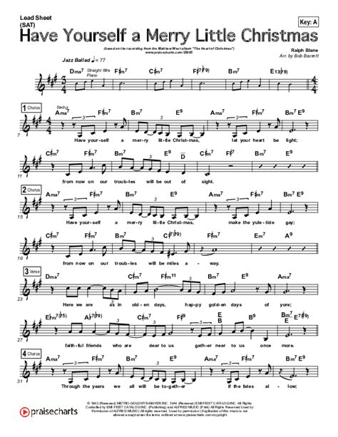 Have Yourself A Merry Little Christmas Sheet Music Pdf Matthew West