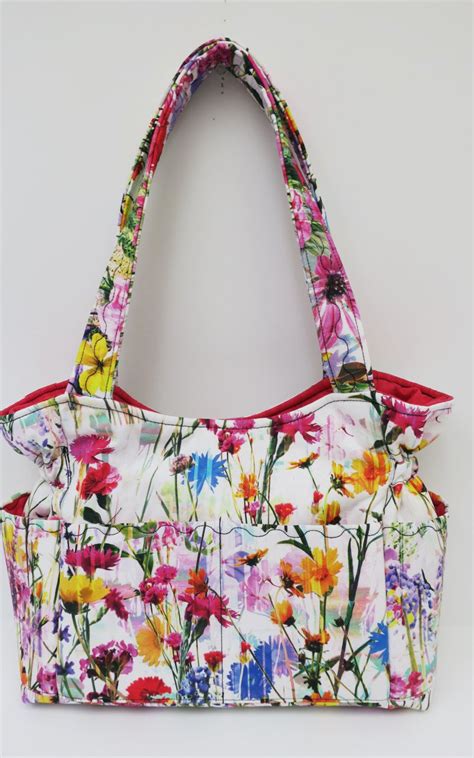 Multi Floral Shoulder Bag Travel Handbag Diaper Bag Flower Etsy