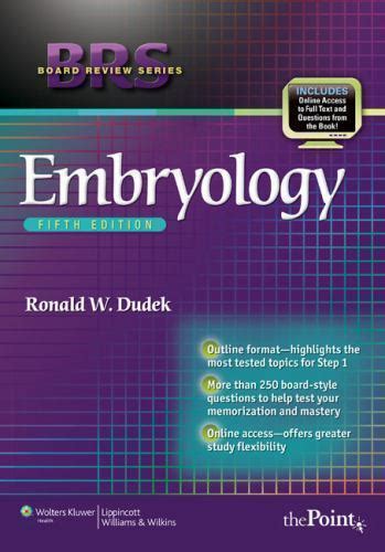 Board Review Ser Embryology By Ronald W Dudek 2010 Trade Paperback