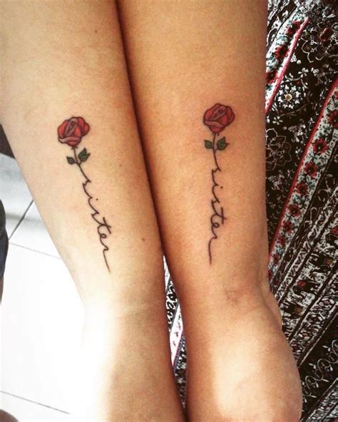 Single Rose Sister Tattoos Cute Sister Tattoos Sister Tattoo Designs Cute Tattoos For Women