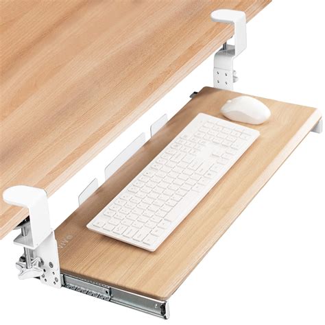 Vivo Large Height Adjustable Under Desk Keyboard Tray C Clamp Mount