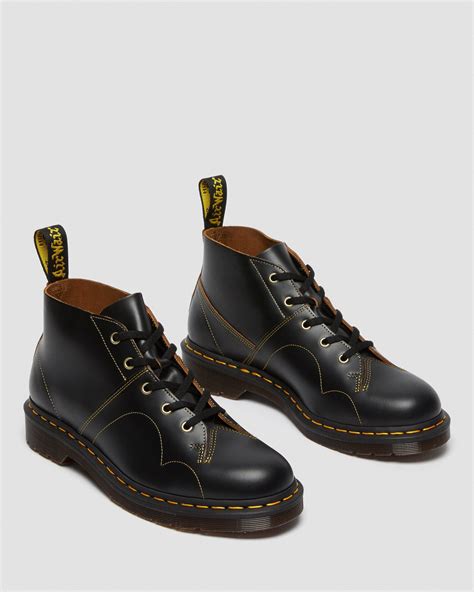 Dr Martens Leather Church Vintage Made In England Monkey Boots In