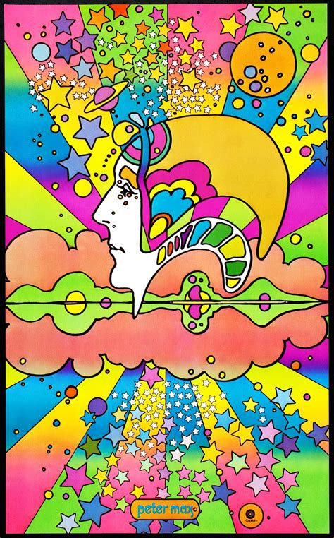 Peter Max Art 60s Art Acid Rock Black Light Posters Pop Artist