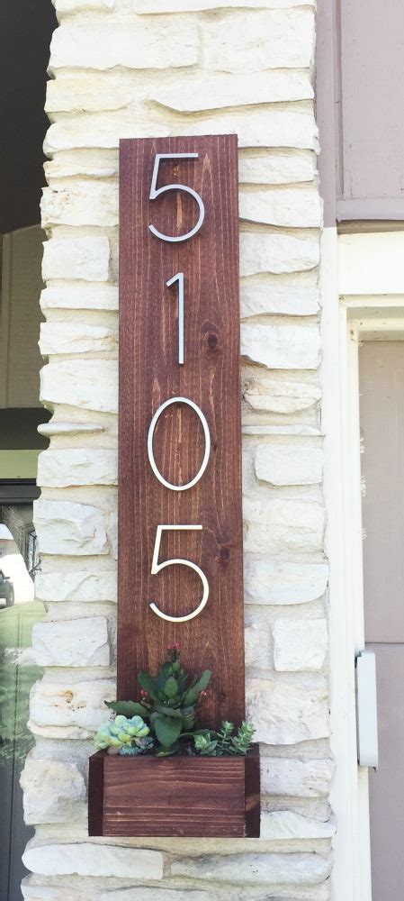 She made it exactly what she wanted by creating her own stencil. Creative DIY House Number Signs & Address Plaques • The ...