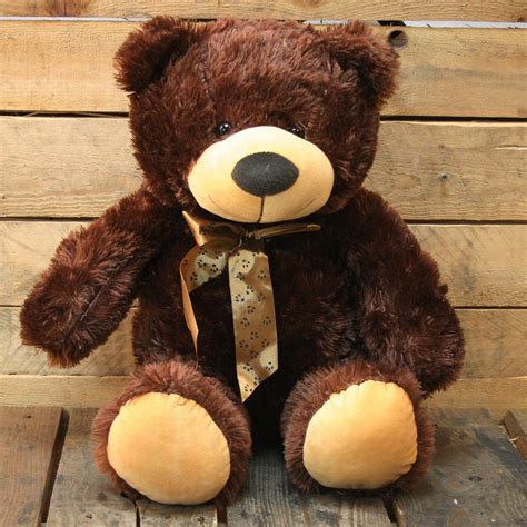 Large 55Cm Super Cuddly Plush Sitting Teddy Bear Soft Toy - Brownie